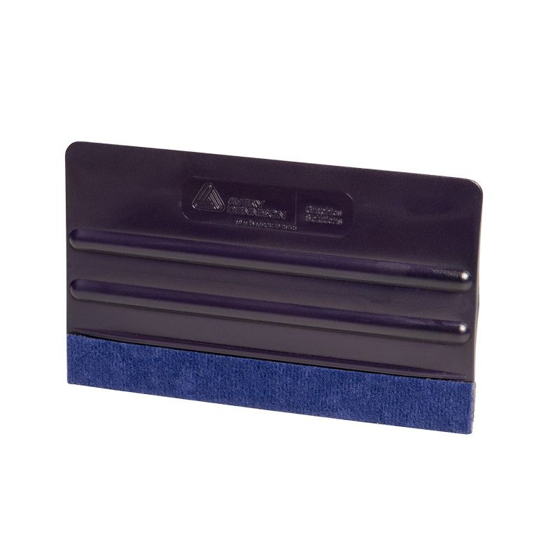 Raclette bleue SANS PVC avec feutrine flexibilite moyenne - 10x7,5cm